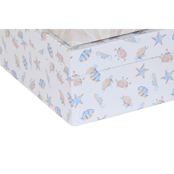 Sæt med æsker, som kan stables DKD Home Decor Børns Multifarvet Pap (43,5 x 33,5 x 15,5 cm)