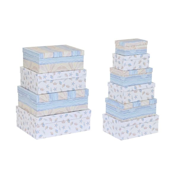 Sæt med æsker, som kan stables DKD Home Decor Børns Multifarvet Pap (43,5 x 33,5 x 15,5 cm)