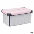 Pikkukuva 1 / 3: Säilytyslaatikko kannella Kipit Vibes Harmaa Pinkki Muovinen 10 L 22,7 x 16,5 x 34,5 cm (12 osaa)