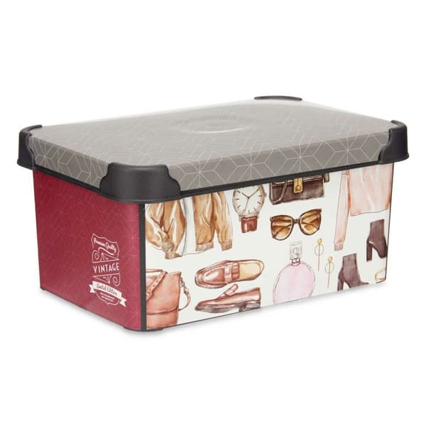 Opbevaringsboks Kipit STYLE BOX-5L-3 Plastik Vintage 5 L 19 x 13,5 x 29 cm (12 enheder)