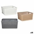 Miniatyrbild 1 av 2: Multifunktionell korg Kipit 4730 Vit Beige Grå Plast 10 L 36 x 15 x 29 cm (18 antal)