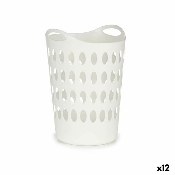 Tvättkorg Vit Plast 50 L 44 x 56 x 41 cm (12 antal)
