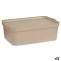 Miniatyrbild 1 av 3: Förvaringslåda med lock Kipit TP595-3 Beige Plast 14 L 29,5 x 14,5 x 45 cm (12 antal)