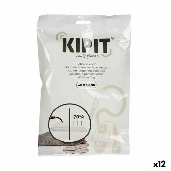 Pölyimurin pussit Kipit 54202 Läpinäkyvä Muovinen 40 x 60 cm (12 osaa)