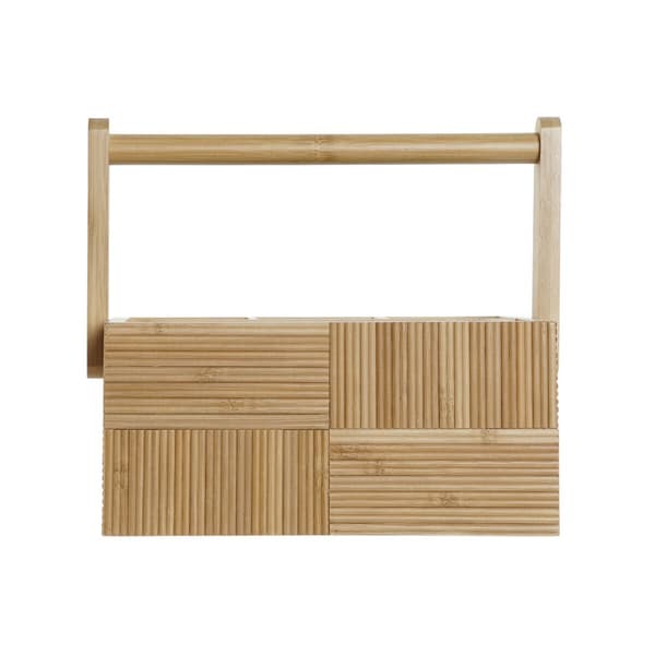 Bestikskurv DKD Home Decor Natur Bambus 27 x 16,5 x 11,5 cm