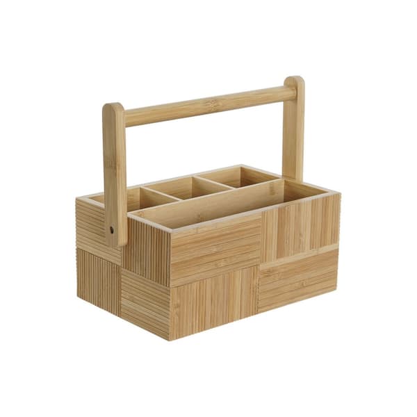 Bestikskurv DKD Home Decor Natur Bambus 27 x 16,5 x 11,5 cm
