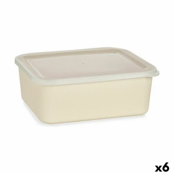 Förvaringslåda med lock Gul 17 x 8 x 23,5 cm (6 antal)