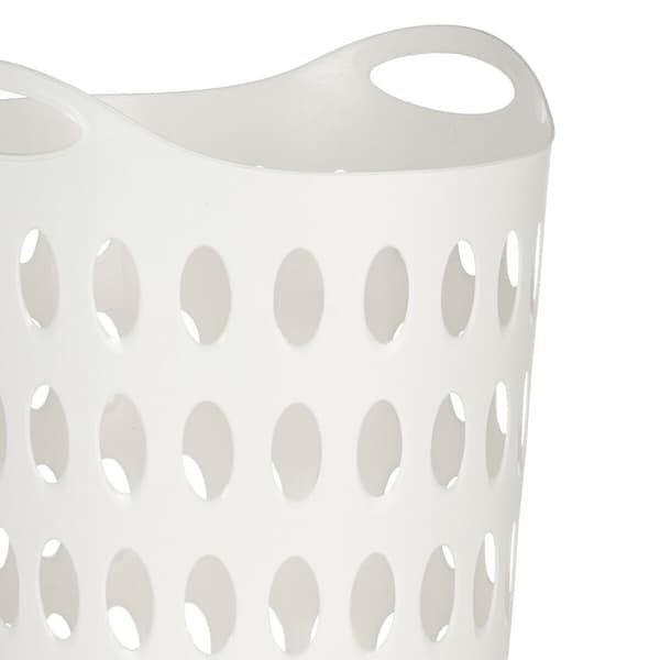 Vasketøjskurv Hvid Plastik 50 L 44 x 56 x 41 cm (12 enheder)