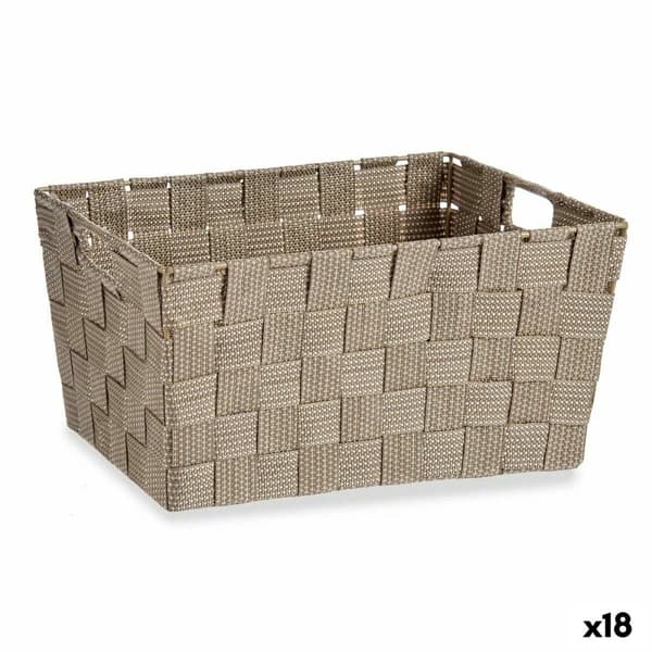 Multibrug kurv Kipit A3-6883 Brun Klæde 5 L 30,4 x 14 x 20 cm (18 enheder)