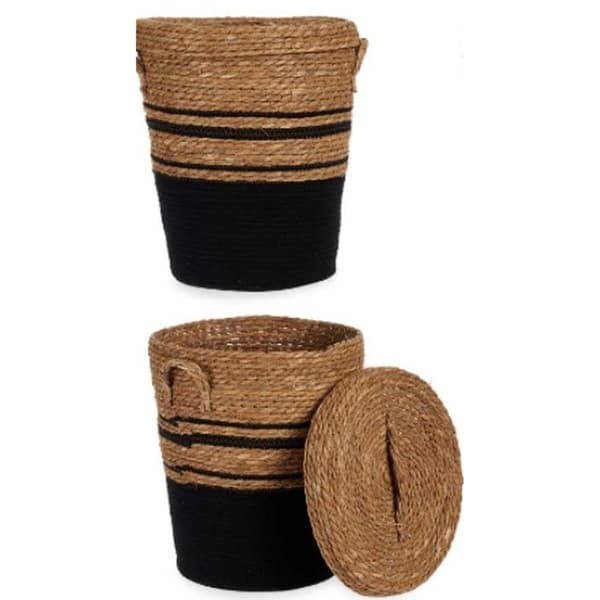 Kurv Gift Decor YY21620J03S3 Brun Sort Tang (4 enheder)