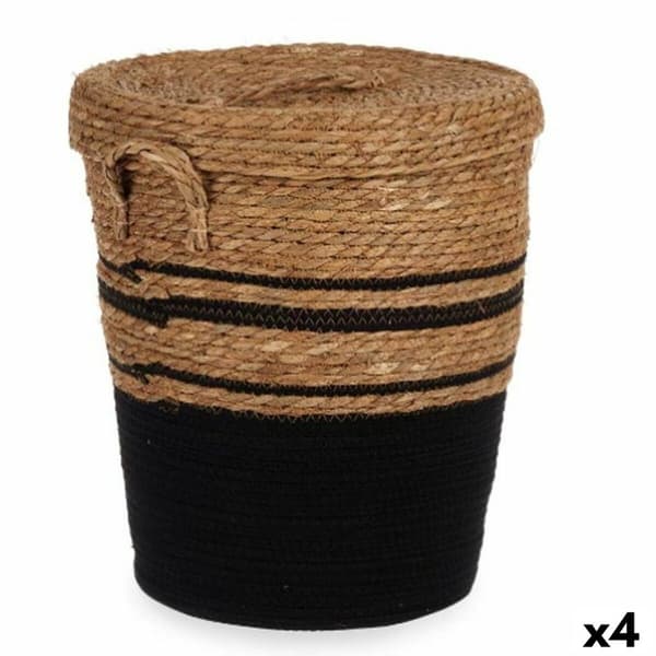 Kurv Gift Decor YY21620J03S3 Brun Sort Tang (4 enheder)