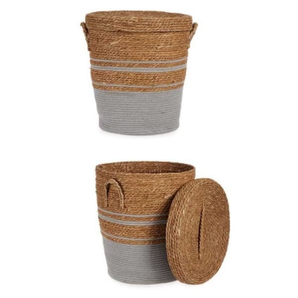 Kurv Gift Decor YY21620J03L1 Brun Grå Tang (4 enheder)