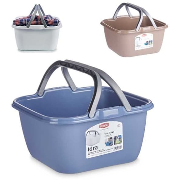 Pyykkikori Stefanplast PR129V Muovinen 13 L 36 x 18 x 34,5 cm Kahvoilla (48 osaa)