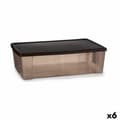 Miniatyrbild 1 av 3: Förvaringslåda med lock Stefanplast Elegance Brun Plast 30 L 38,5 x 17 x 59,5 cm (6 antal)