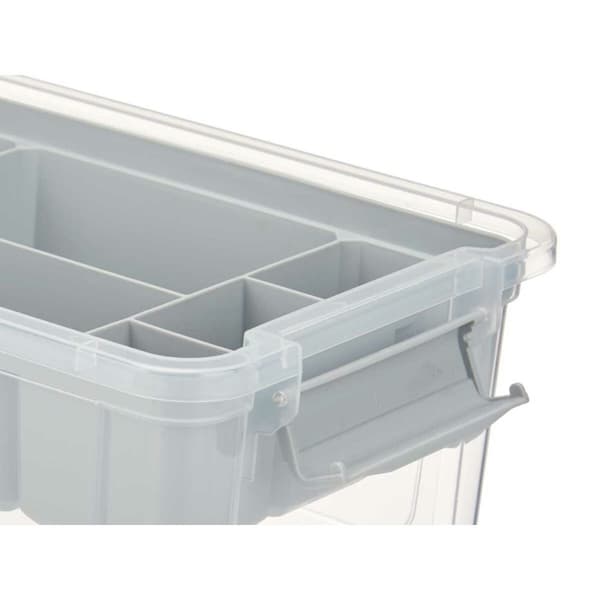 Multifunktionel Æske Kipit 02 1310 Grå Gennemsigtig Plastik 5 L 29,5 x 14,5 x 19,2 cm (6 enheder)