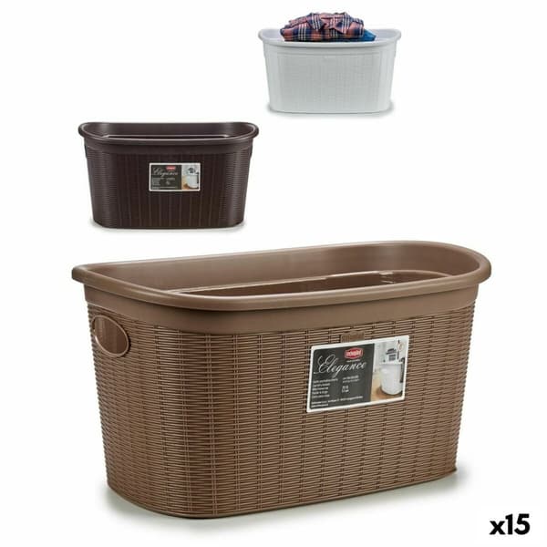 Pyykkikori Stefanplast Elegance Muovinen 35 L 37 x 26 x 57,5 cm (15 osaa)