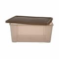 Pikkukuva 3 / 3: Säilytyslaatikko kannella Stefanplast Elegance Ruskea Muovinen 29 x 17 x 39 cm (6 osaa)