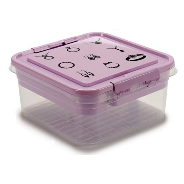 Korurasia Purppura Läpinäkyvä Muovinen 24,5 x 11,5 x 26 cm (12 osaa)