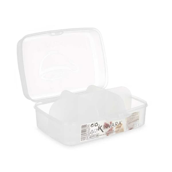Kasse med rum Kinvara 02 1178 Gennemsigtig Plastik 21,5 x 8 x 14,6 cm (12 enheder)