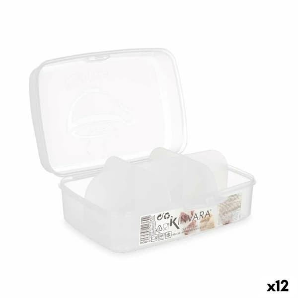 Kasse med rum Kinvara 02 1178 Gennemsigtig Plastik 21,5 x 8 x 14,6 cm (12 enheder)