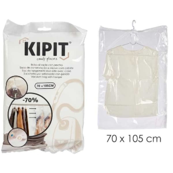 Pölyimurin pussit Kipit 58097 Läpinäkyvä Polyetyleeni Muovinen 70 x 105 cm (12 osaa)