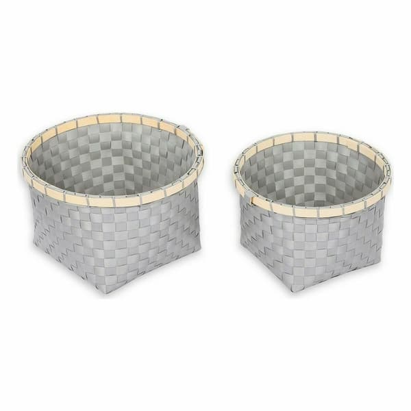 Multifunktionell korg Confortime Rund 26 x 26 x 17 cm 2 Delar (6 antal)