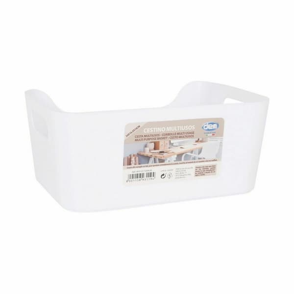 Multifunktionell korg Confortime Vit 24 x 16,5 x 10 cm (24 antal)