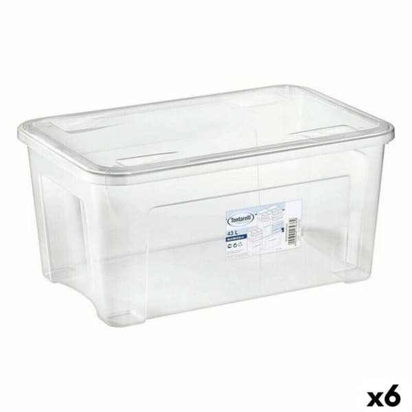 Opbevaringsboks med låg Combi Tontarelli Combi (59 x 39 x 28 cm) 59 x 39 x 28 cm (6 enheder)
