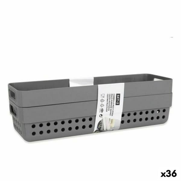 Multibrug kurv Confortime 144888 24 x 7,5 x 5 cm 24 x 7,5 x 7 cm 2 Dele (36 Enheder)