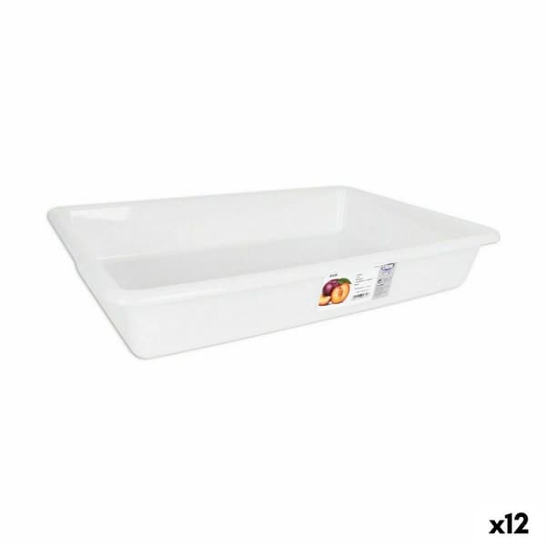 Uppsättning av arrangörsbrickor Dem Bob Vit 8,6 L 50 x 34 x 8 cm (12 antal)
