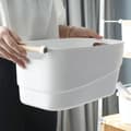 Pikkukuva 3 / 3: Monikäyttöinen kori Confortime Muovinen Kahvoilla Puu 40 x 21,5 x 18 cm (12 osaa)