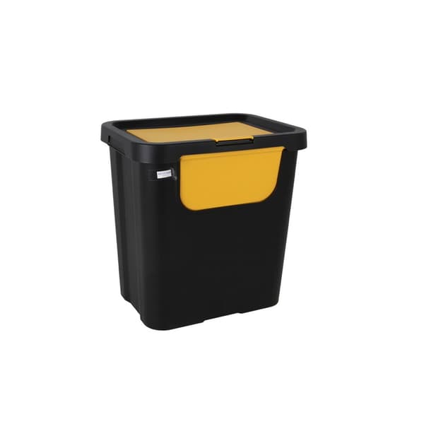 Affaldsspand til genbrug Tontarelli Moda double Gul (6 enheder) 24 L