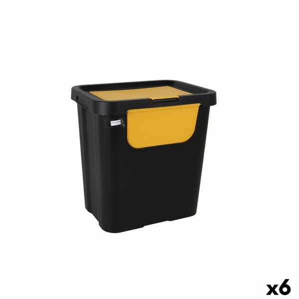 Affaldsspand til genbrug Tontarelli Moda double Gul (6 enheder) 24 L