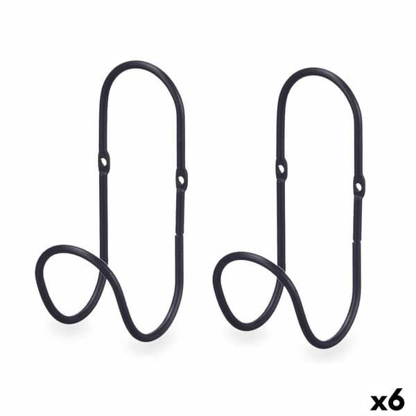 Hangers Musta Metalli Setti 2 Kappaletta (6 osaa)