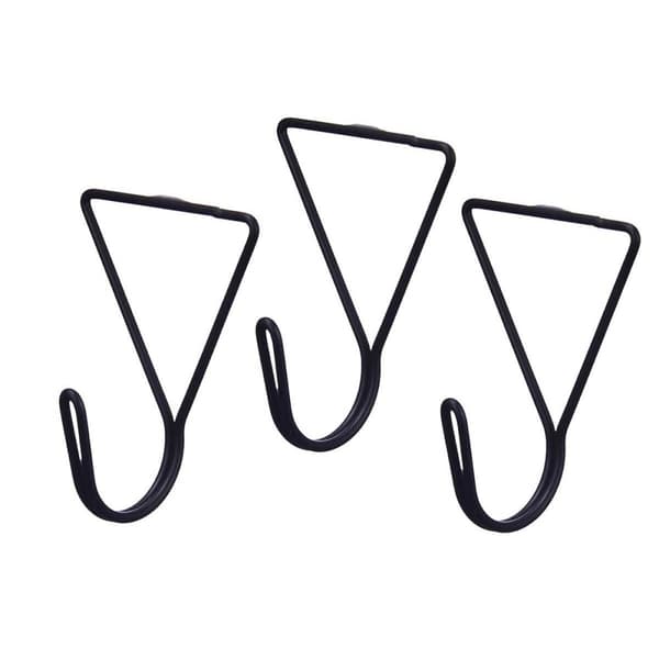 Hangers Musta Metalli Kolmikulmainen Setti 3 Kappaletta (6 osaa)