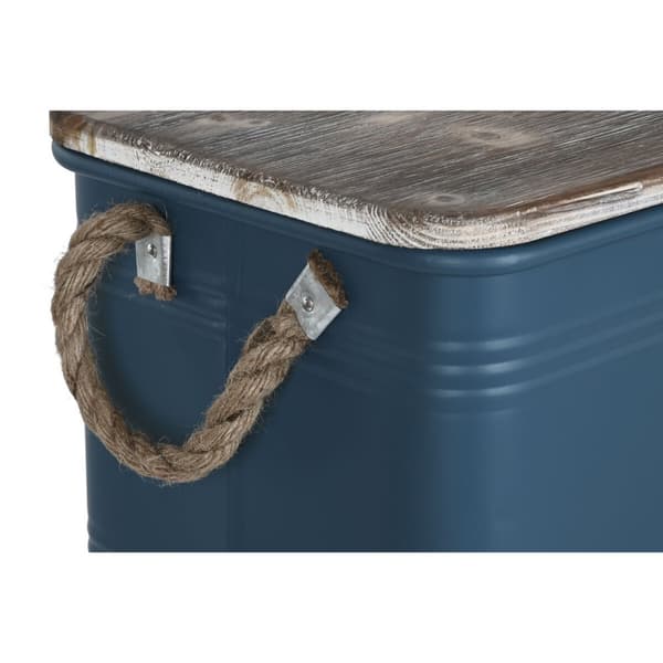 Koffertset Home ESPRIT Metall Granträ 68 x 36 x 33 cm (3 antal)