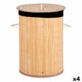 Pikkukuva 1 / 3: Pyykkikori Kipit BA1315-436 Musta Luonnollinen Metalli Bambu Puu MDF 48 L (4 osaa)