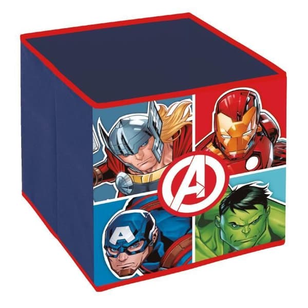 Förvaringskub - Avengers - 31x31x31cm - Flerfärgad - Hulk, Captain America, Iron Man och Thor