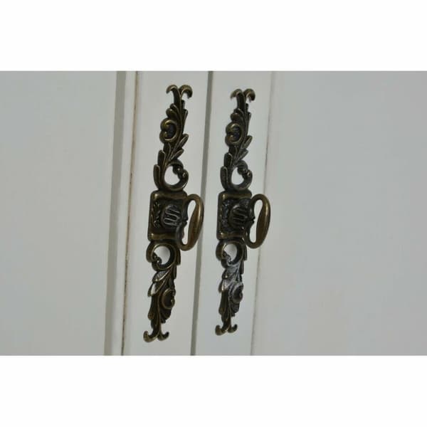 Visningsställ DKD Home Decor Glas Trä Vit (88 x 40 x 200 cm)