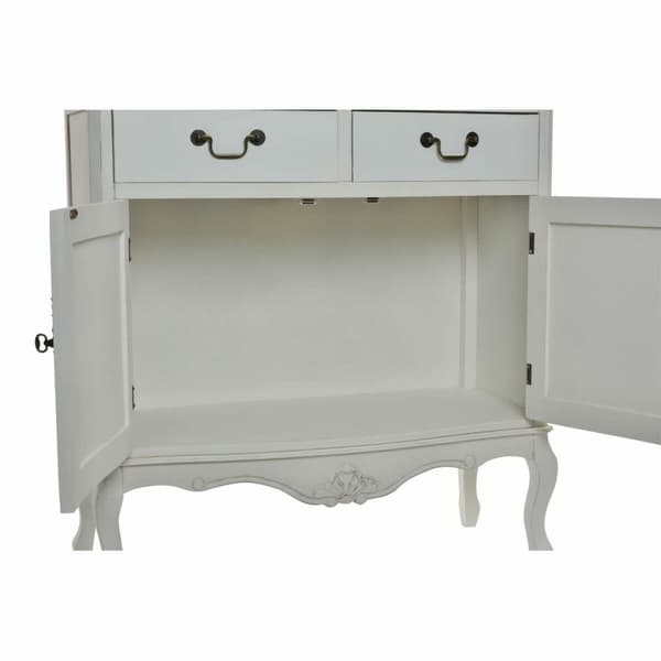 Visningsställ DKD Home Decor Glas Trä Vit (88 x 40 x 200 cm)