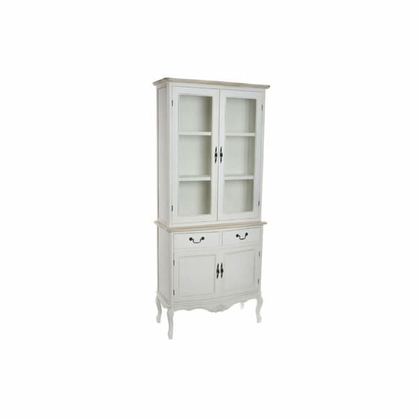 Visningsställ DKD Home Decor Glas Trä Vit (88 x 40 x 200 cm)