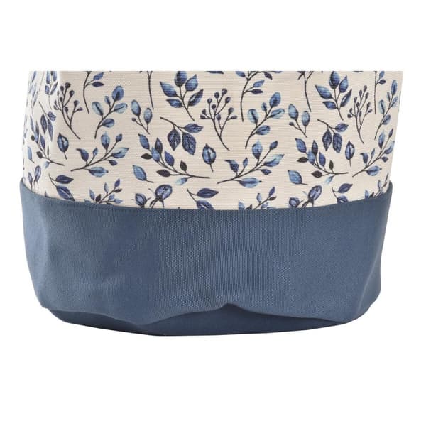 Tvättkorg DKD Home Decor Blå Vit Plast 30 x 30 x 40 cm
