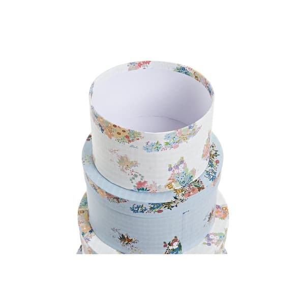 Set med stapelbara förvaringslådor DKD Home Decor Papp Urban 37,5 x 37,5 x 18 cm