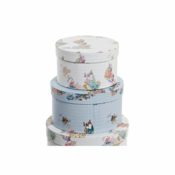 Set med stapelbara förvaringslådor DKD Home Decor Papp Urban 37,5 x 37,5 x 18 cm