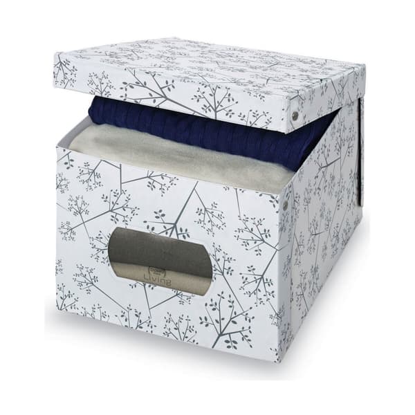 Allsidig låda Domopak Living 916050 Vit Vit/Grå Papp 42 x 50 x 31 cm