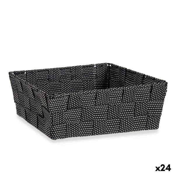 Multifunktionell korg Kipit A3-6930A9 Svart Tyg 2,4 L 20 x 8 x 24 cm Flätning (24 antal)