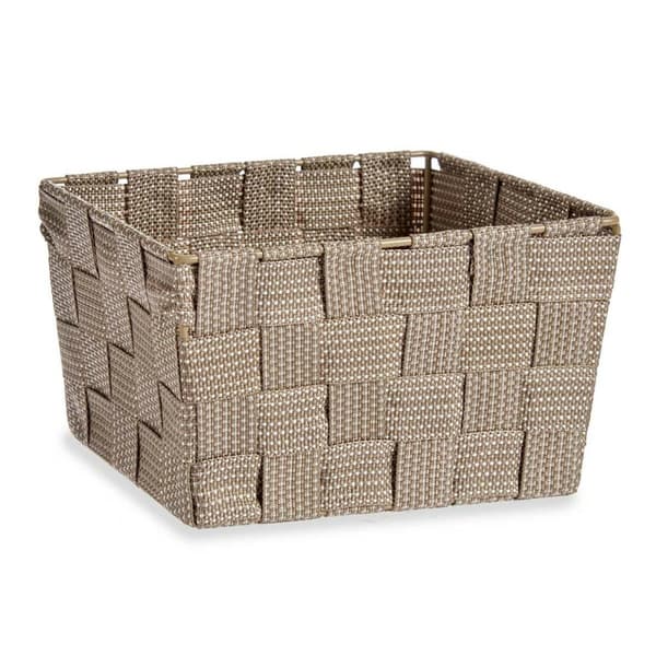 Multifunktionell korg Kipit A3-6878 Brun Tyg 15 x 11 x 20 cm Flätning (24 antal)