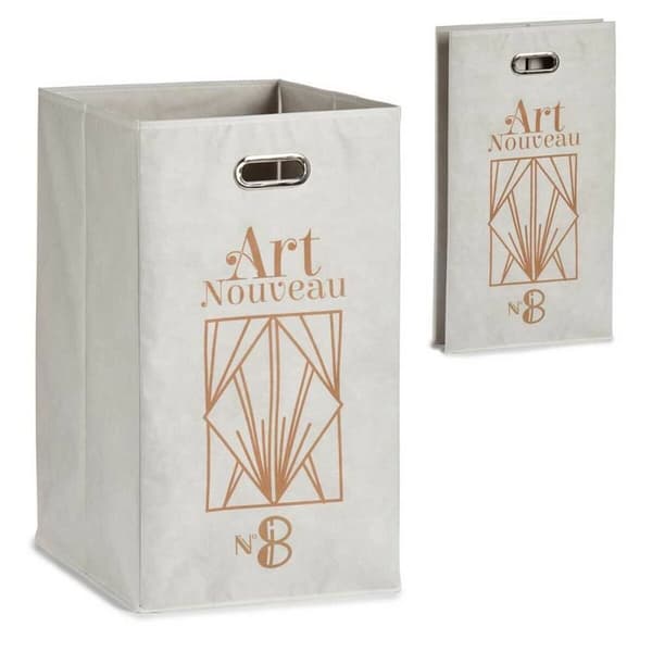 Korg Berilo Art Nouveau Vit Gyllene Papp 60 L 35 x 57 x 35 cm (12 antal)