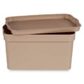 Miniatyrbild 3 av 3: Förvaringslåda med lock Kipit TP592-3 Beige Plast 2,3 L 13,5 x 11 x 20 cm (24 antal)