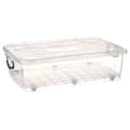 Miniatyrbild 2 av 3: Förvaringslåda med hjul Transparent Plast 40 L 46,5 x 20 x 72,2 cm (6 antal)